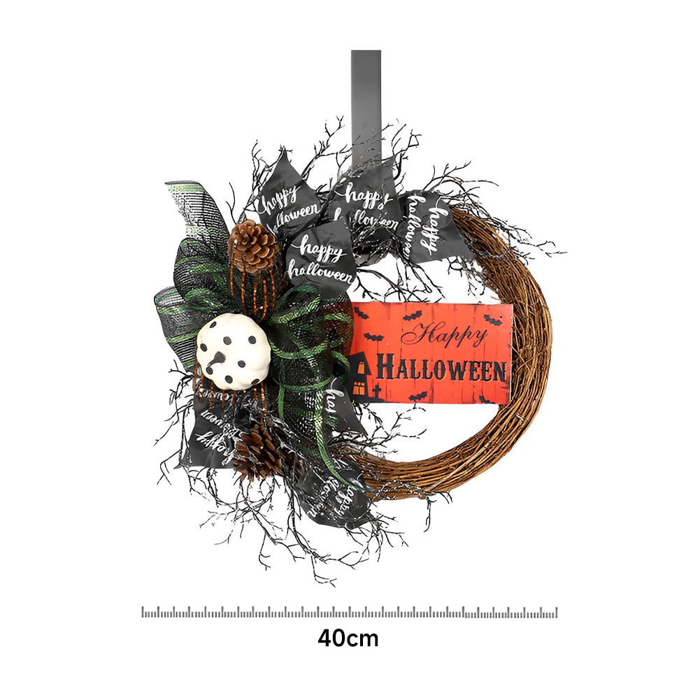 Halloween Wreath with Bows