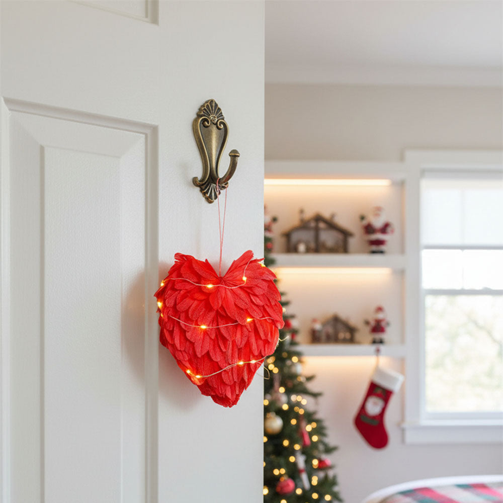 LED Light Red Feather Creative Hanging Ornament