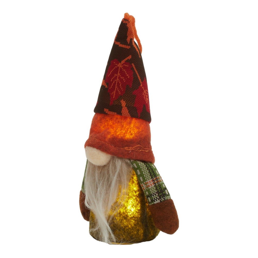 Light Up Harvest Gnome Plushie for Autumn Thanksgiving Decor