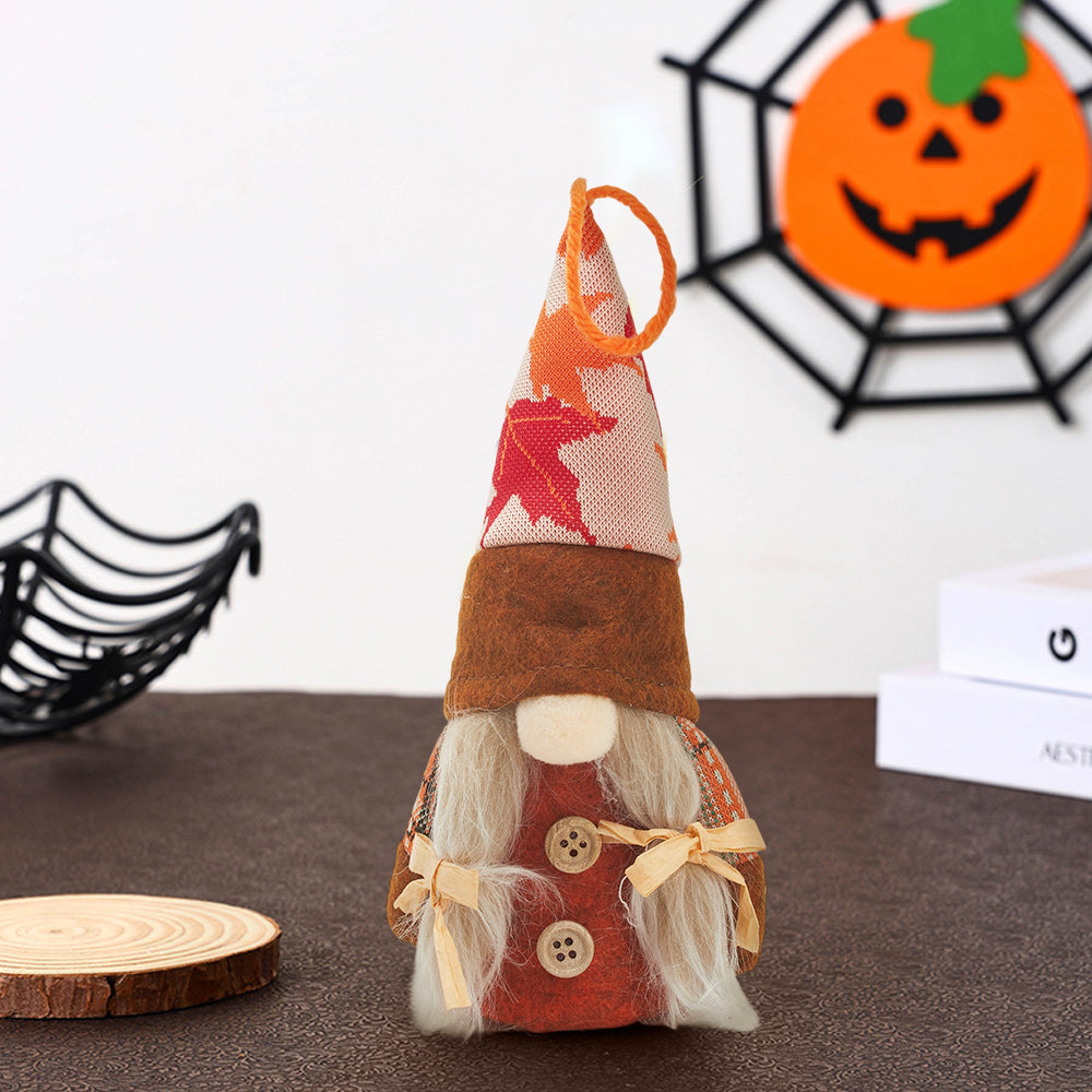 LED Thanksgiving Harvest Maple Gnome Plush Doll