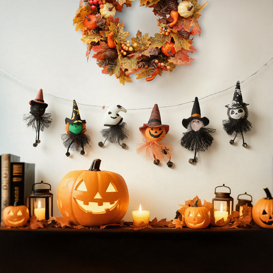 6Pcs Cute Halloween Hanging Decoration Set