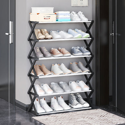 Foldable Multi-Tier Metal Shoe Rack