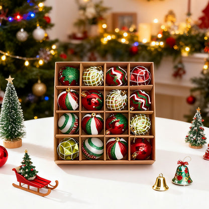 16Pcs Christmas Hanging Ball Decorations