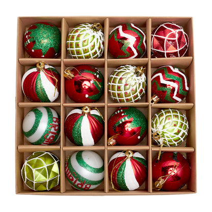 16Pcs Christmas Hanging Ball Decorations