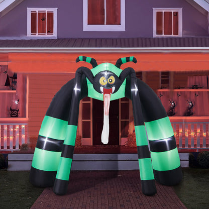 10ft Halloween Angry Spider Archway Inflatable with Build-In LED