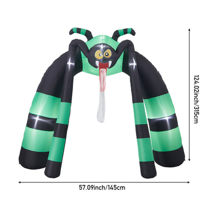 10ft Halloween Angry Spider Archway Inflatable with Build-In LED