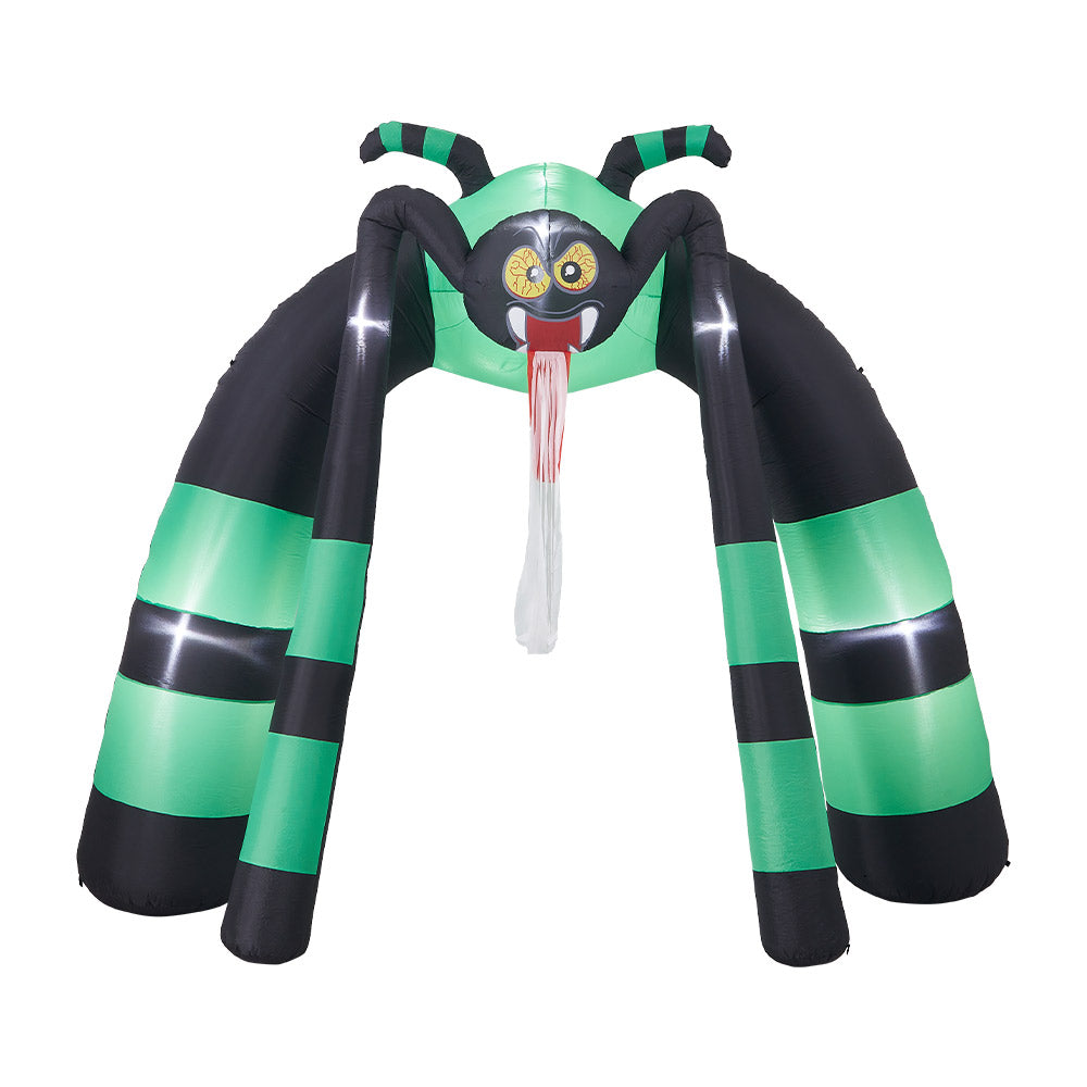 10ft Halloween Angry Spider Archway Inflatable with Build-In LED