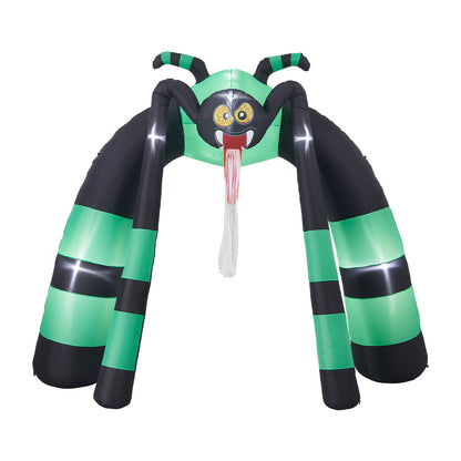 10ft Halloween Angry Spider Archway Inflatable with Build-In LED