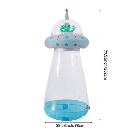 6ft Inflatable Halloween Enterable Giant UFO Decoration with Build-In LED