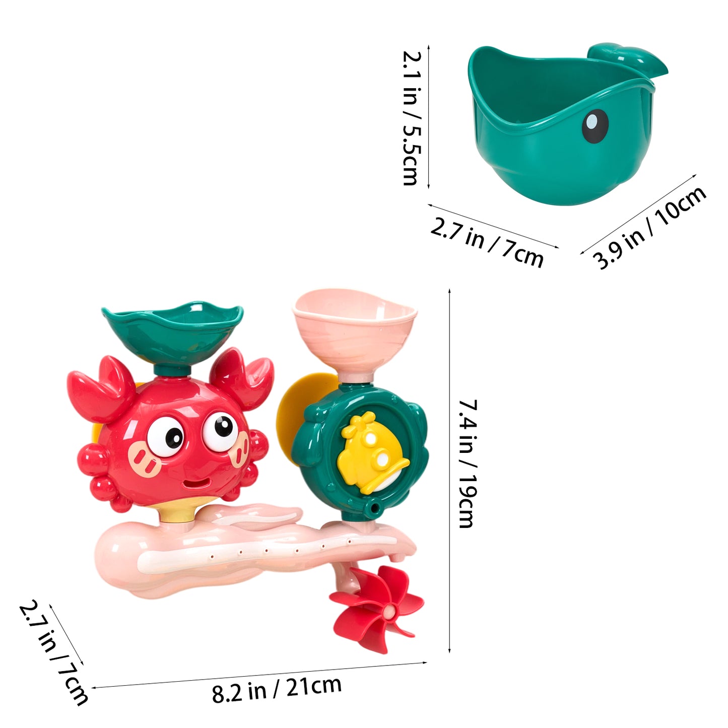 Wall-Mounted Crab Bath Toy for Kids