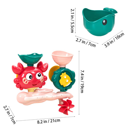 Wall-Mounted Crab Bath Toy for Kids