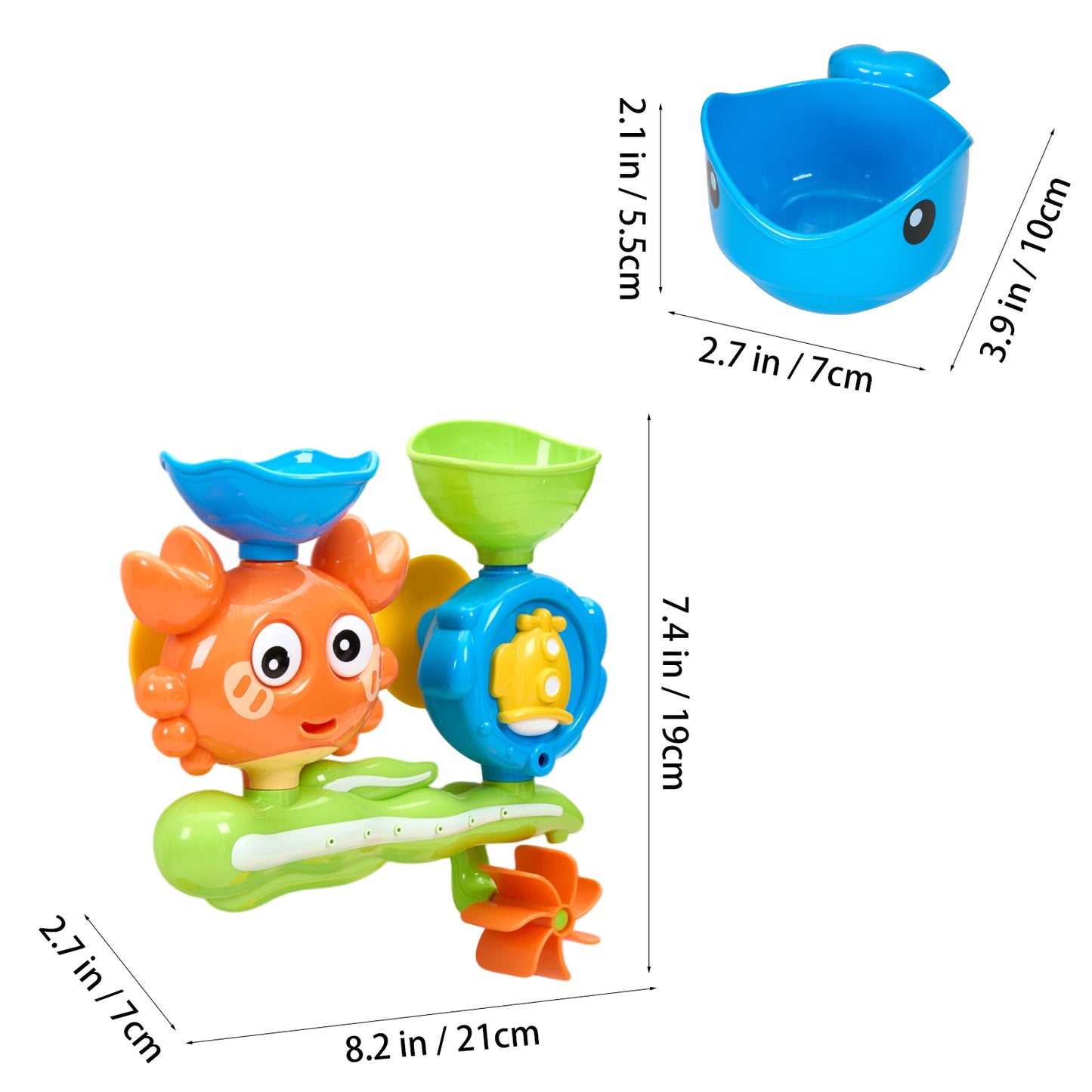 Wall-Mounted Crab Bath Toy for Kids