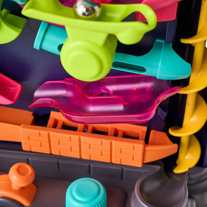 Colourful Marble Run Toy Vertical Obstacle Track with 6 Balls