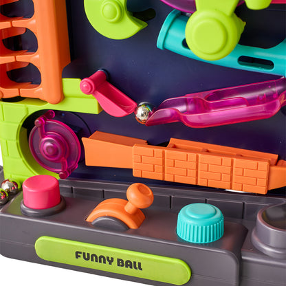 Colourful Marble Run Toy Vertical Obstacle Track with 6 Balls