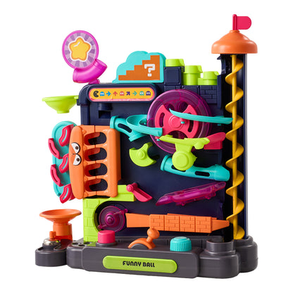 Colourful Marble Run Toy Vertical Obstacle Track with 6 Balls