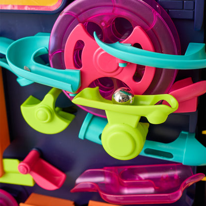Colourful Marble Run Toy Vertical Obstacle Track with 6 Balls