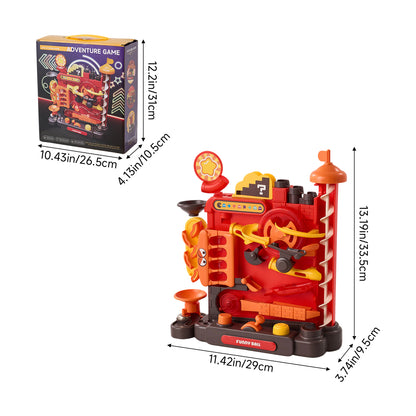 Colourful Marble Run Toy Vertical Obstacle Track with 6 Balls