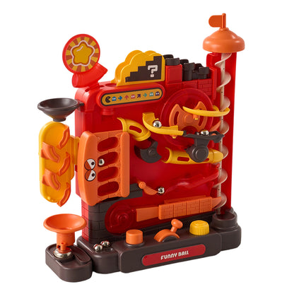 Colourful Marble Run Toy Vertical Obstacle Track with 6 Balls