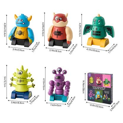 35-Piece Moster-Themed Magnetic Building Block Set