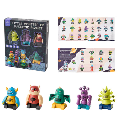 35-Piece Moster-Themed Magnetic Building Block Set