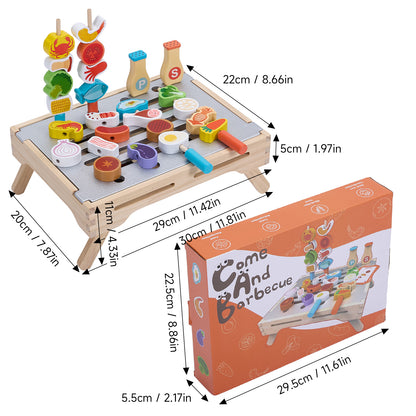 Wooden BBQ Grill Playset
