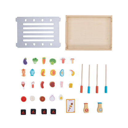 Wooden BBQ Grill Playset