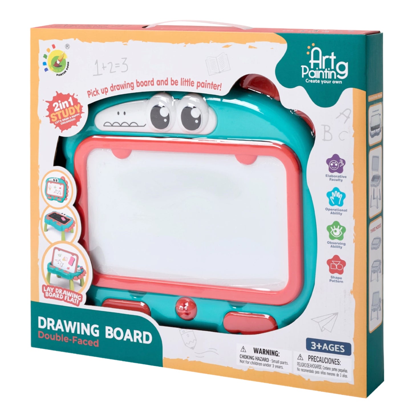 Double-Sided Cartoon Magnetic Drawing Board for Kids