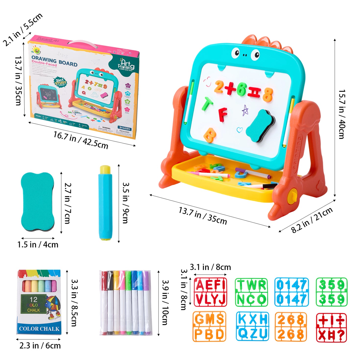 Double-Sided Easel for Kids