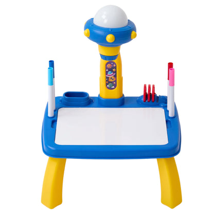 32 Patterns UFO-Themed Drawing Projector Table Set for Kids