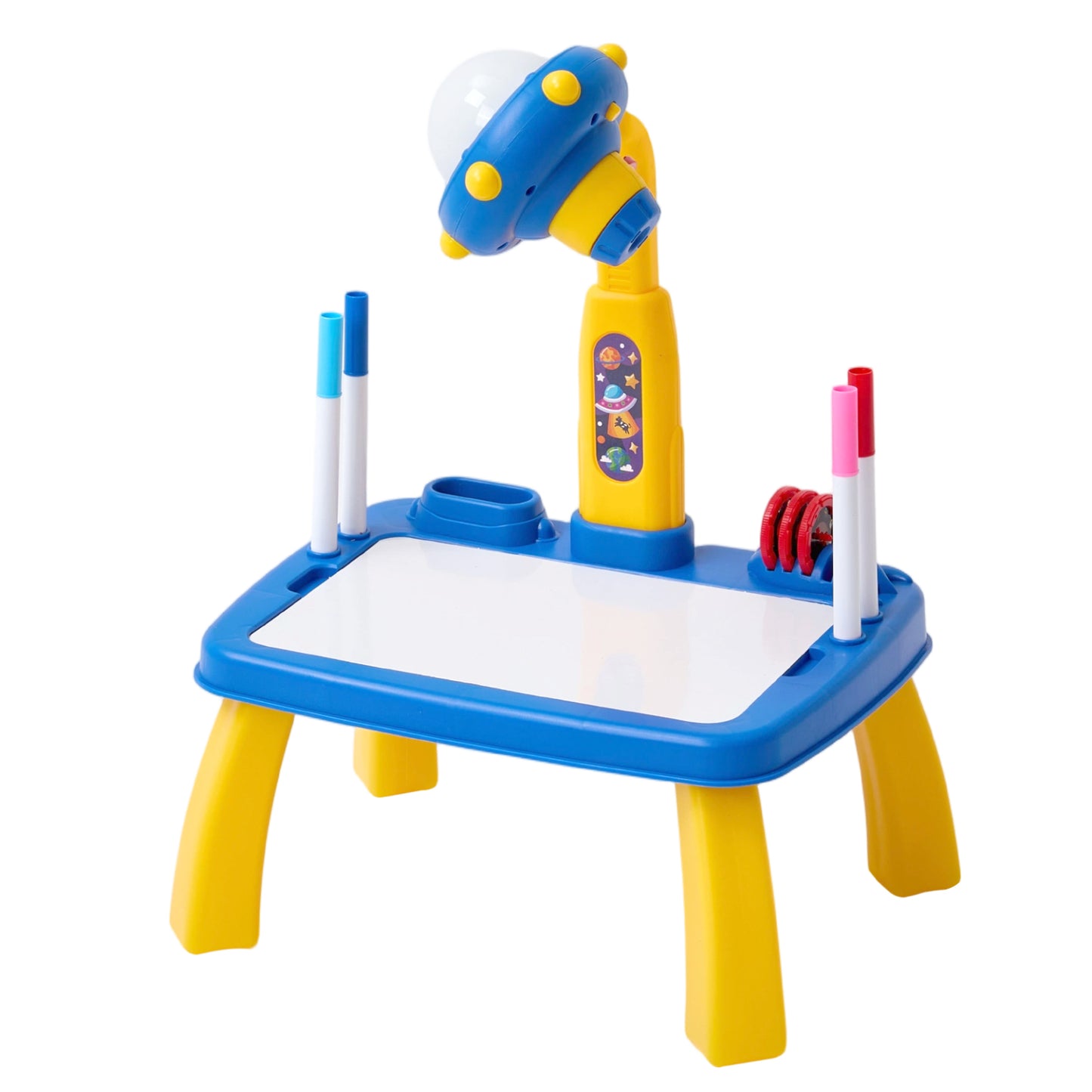 32 Patterns UFO-Themed Drawing Projector Table Set for Kids