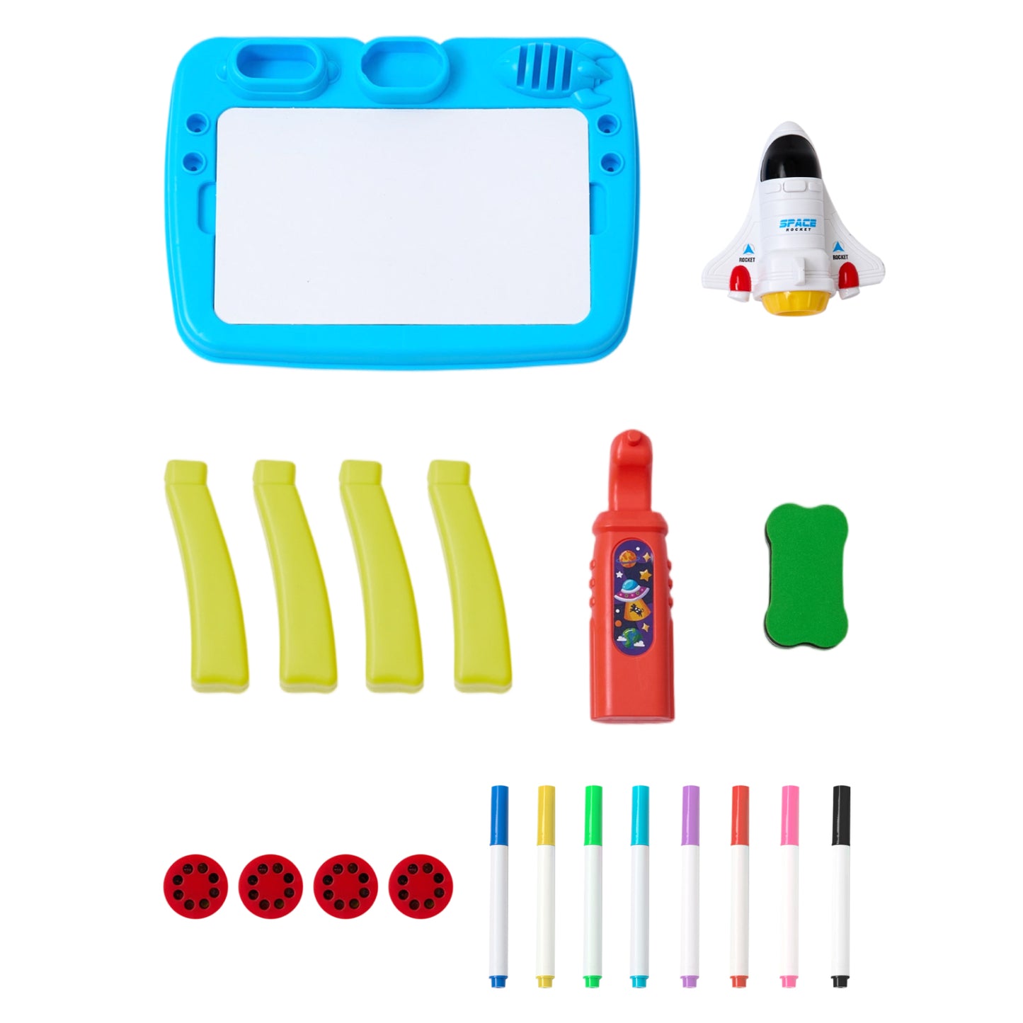 32 Patterns Rocket-Themed Drawing Projector Table Set for Kids