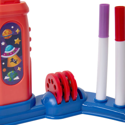 32 Patterns Rocket-Themed Desktop Drawing Projector Kit for Kids
