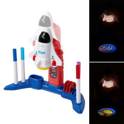 32 Patterns Rocket-Themed Desktop Drawing Projector Kit for Kids