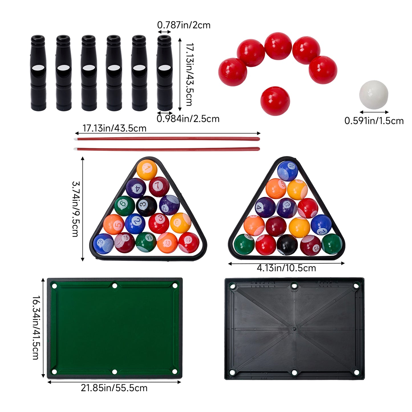 Mini Snooker & Pool Table Game Toy Set for Kids