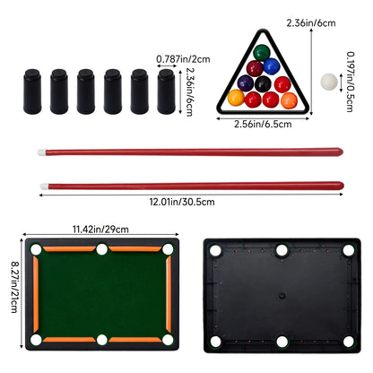 Mini Snooker & Pool Table Game Toy Set for Kids