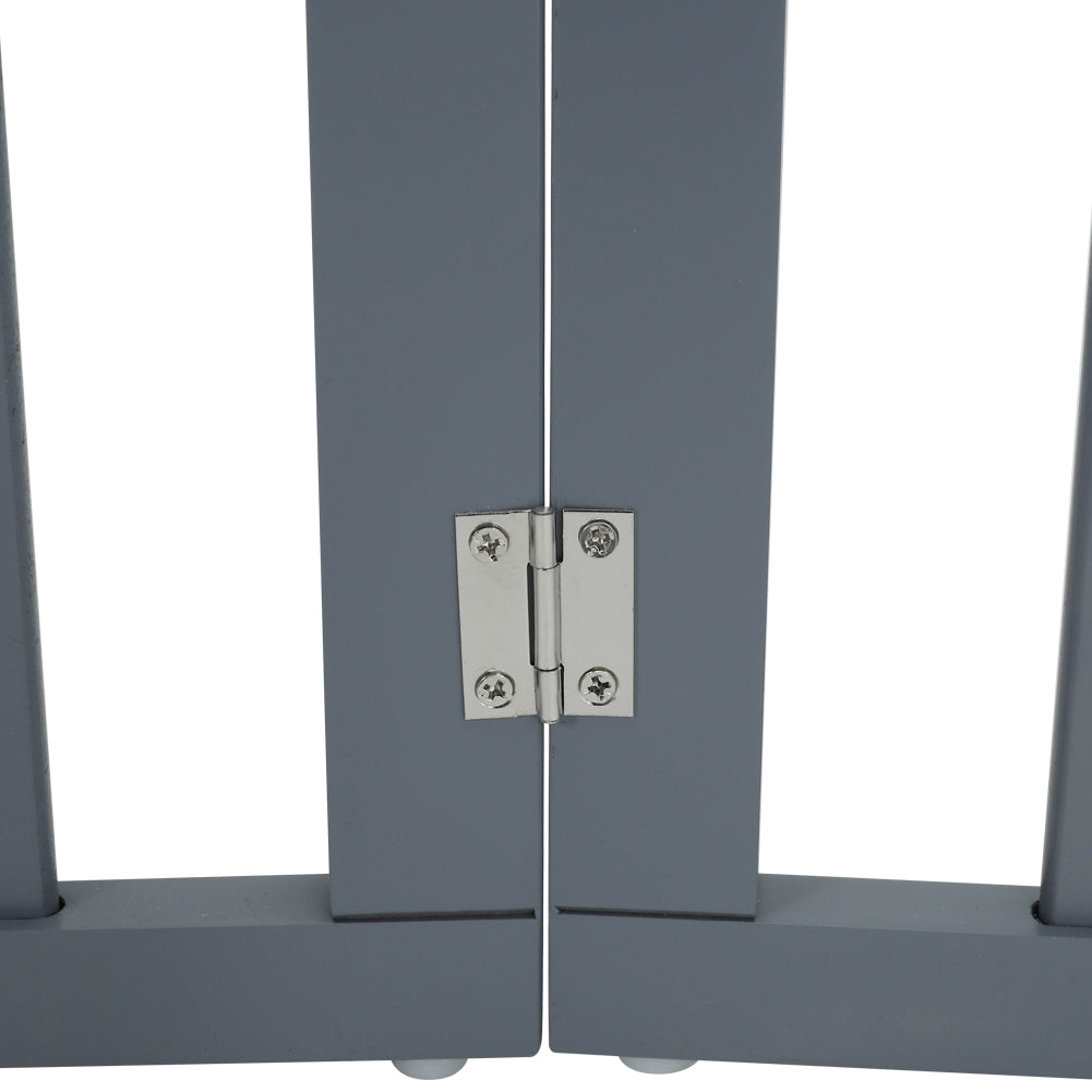 Foldable 3-Piece Wooden Pet Gate for Indoor Use
