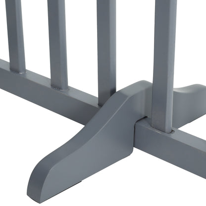 Foldable 3-Piece Wooden Pet Gate for Indoor Use