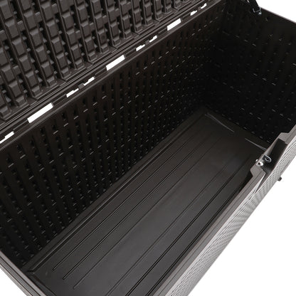 127CMx56CM Wide Lockable Waterproof Rattan Outdoor Storage Box