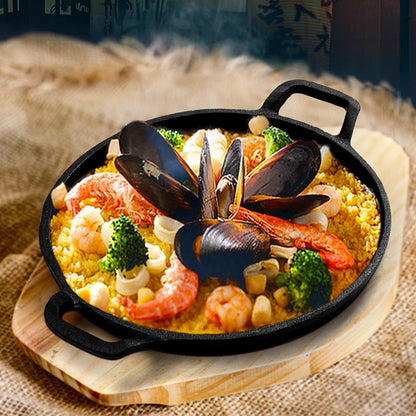 Pre-Seasoned Cast Iron Frying Pan with Double Handles