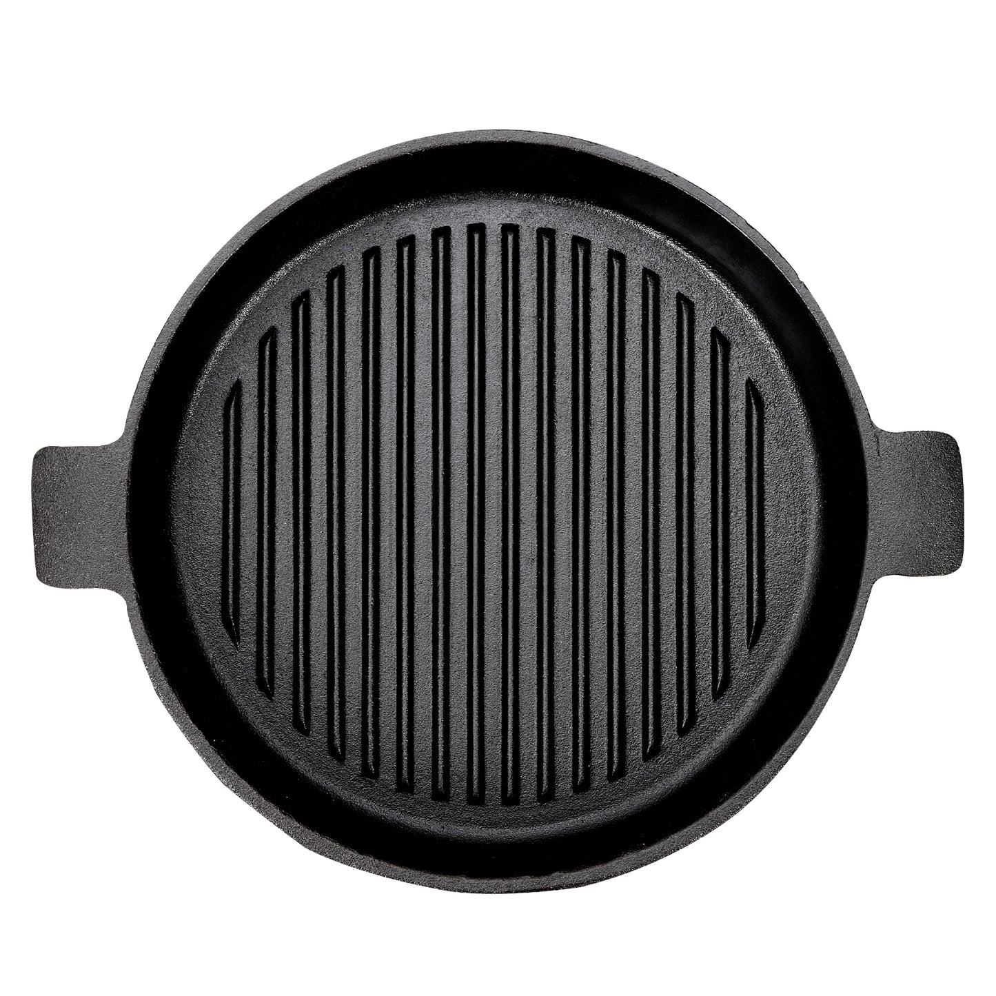 Black Round Cast Iron Grill Pan