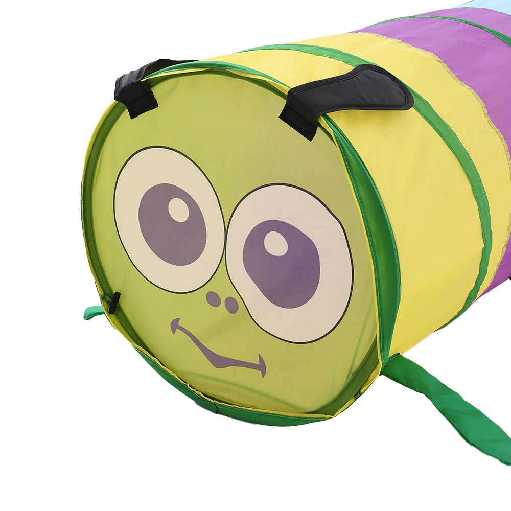 6FT Caterpillar Crawl Play Tunnel Pop-up for Kids Multicoloured