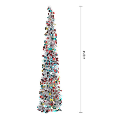 150cm Tinsel Multi Colour Christmas Tree