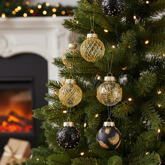 25Pcs Christmas Ball Ornament Set
