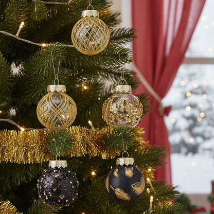 25Pcs Christmas Ball Ornament Set