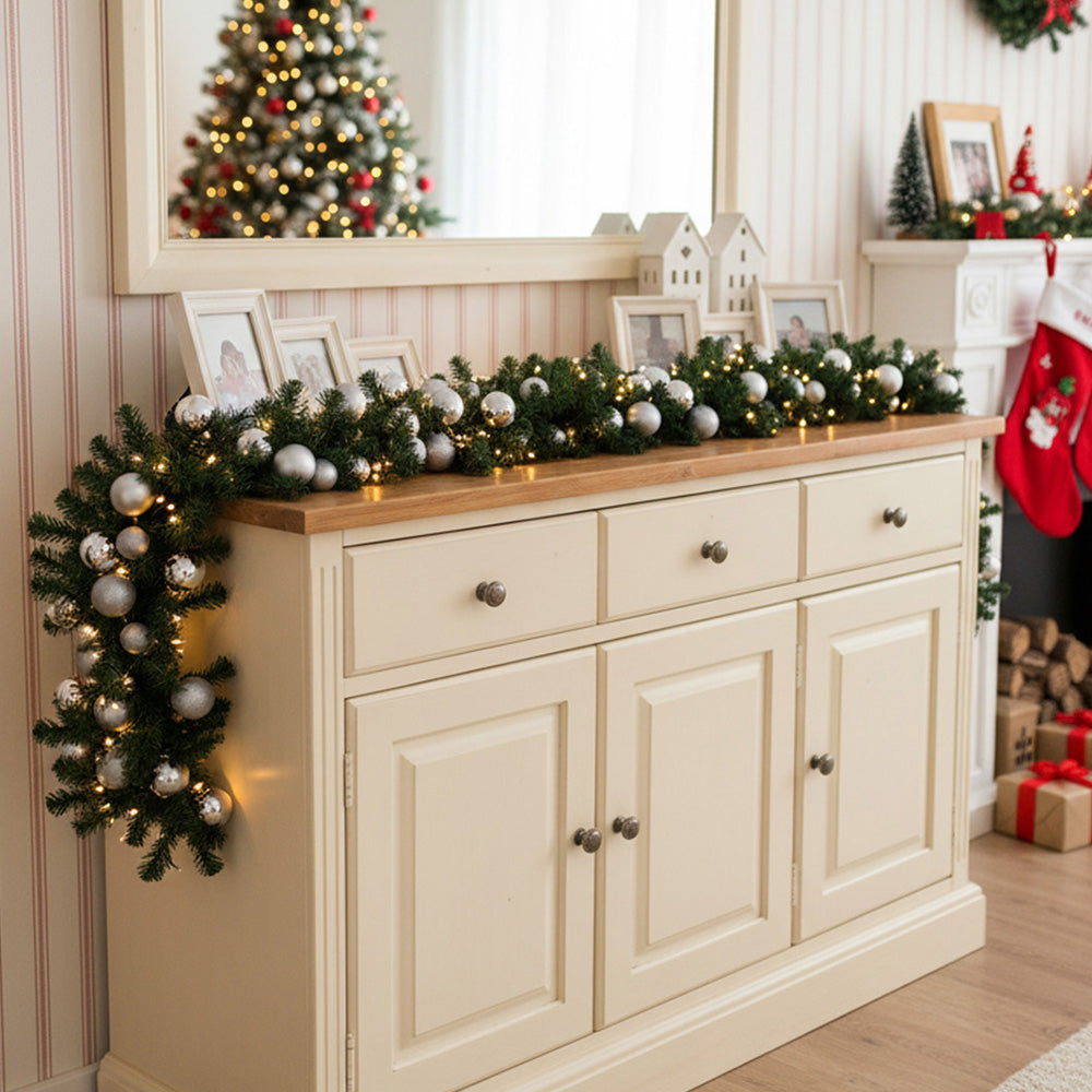 Artificial Plastic Pine Garland Christmas Hanging Decoration