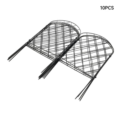 10Pcs Arched Top Iron Garden Fence