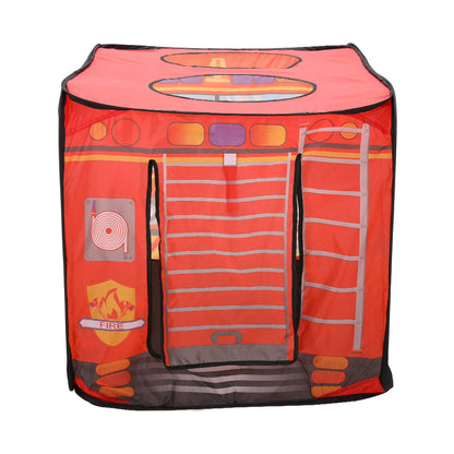 Fire Engine-Themed Play Tent with 2 Top Openings