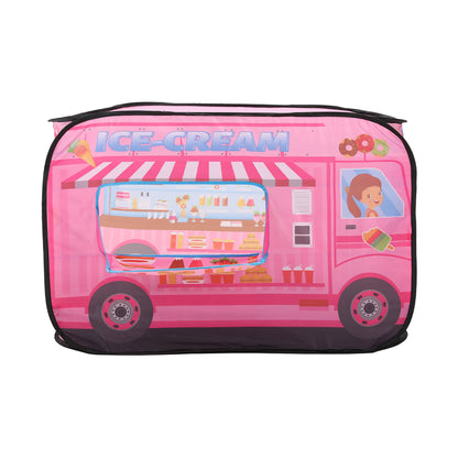 Ice Cream Truck-Themed Play Tent with 2 Top Openings