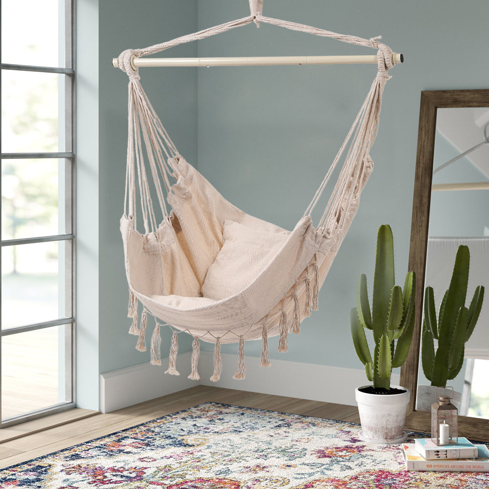 Garden Hanging Canvas Hammock Swing Chair