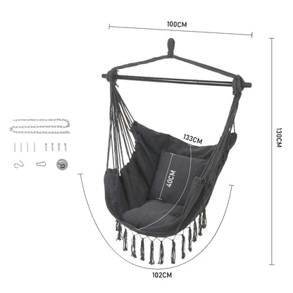 Garden Hanging Canvas Hammock Swing Chair